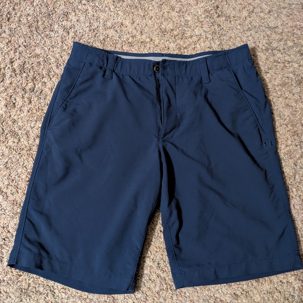 Under Armour Dark Blue Flat Front Shorts